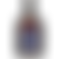 Bottle of BRBN Canadian bourbon-style whisky with blue label and amber liquid.