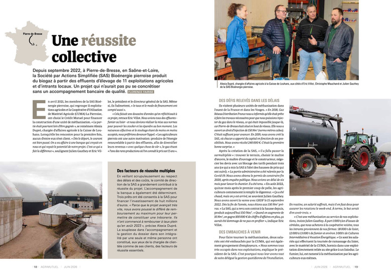Agriculteurs et méthaniseur