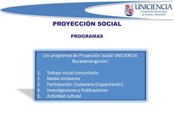 PROYECCIÓN SOCIAL