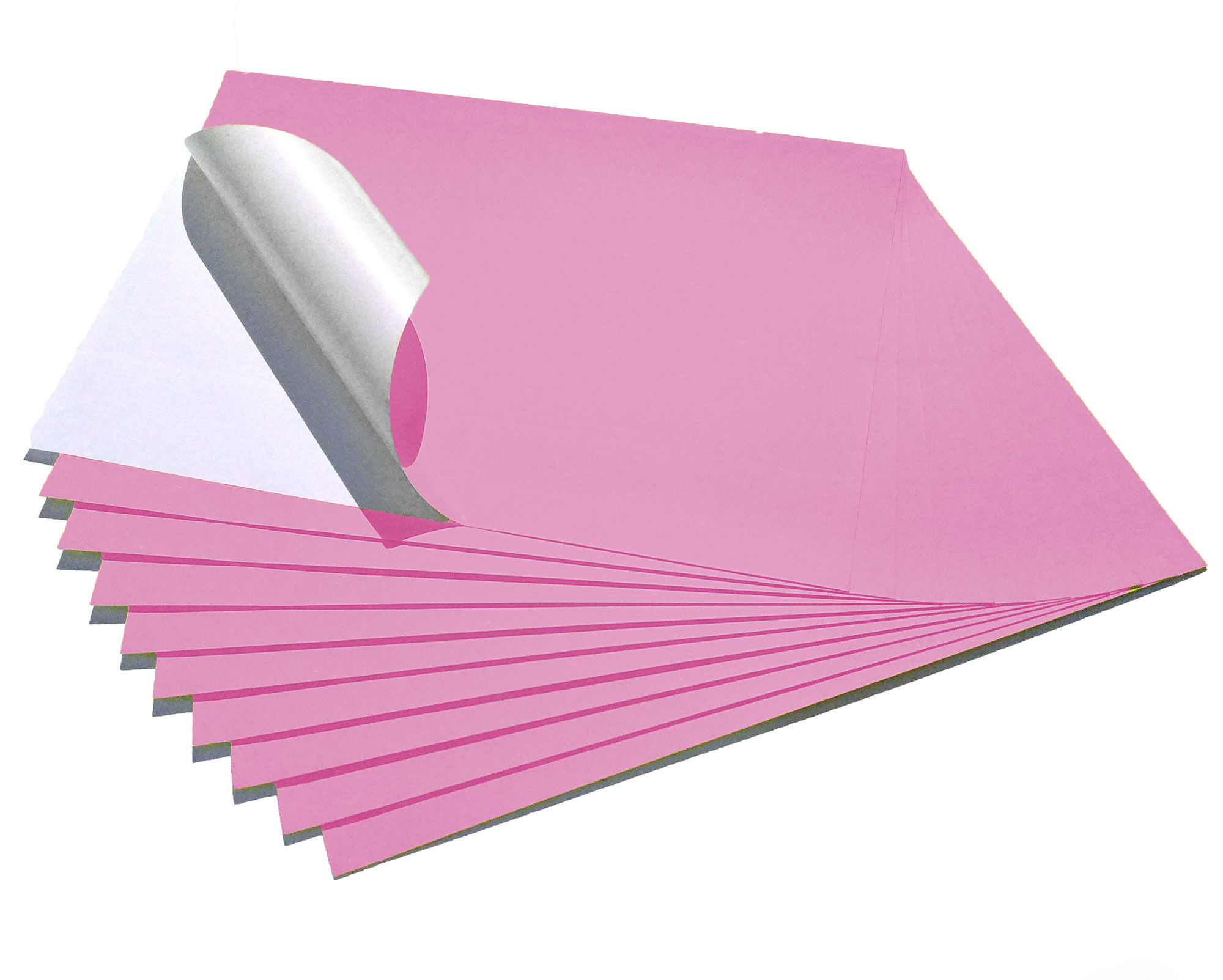 A4 Matte Pink Coloured Sticker Paper Label | Only Laser Printable