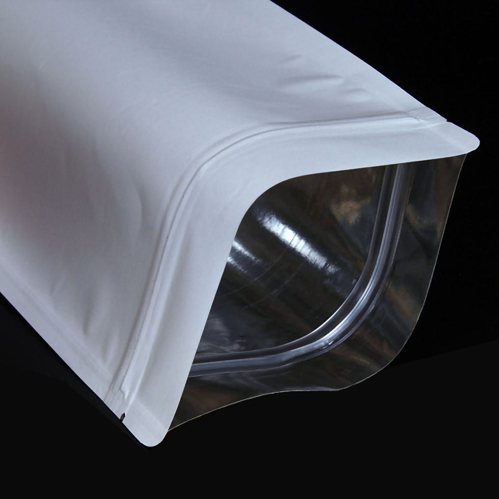 Thumbnail: White Stand-Up White Food Pouches Zip Lock & Heat Seal 90x140mm | WKB-NW-90x140