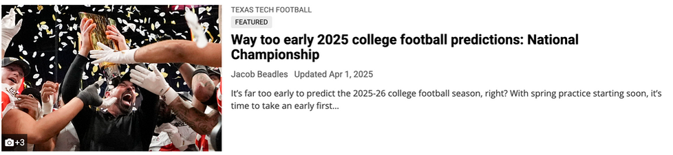Way too early 2025 college football predictions: National Championship