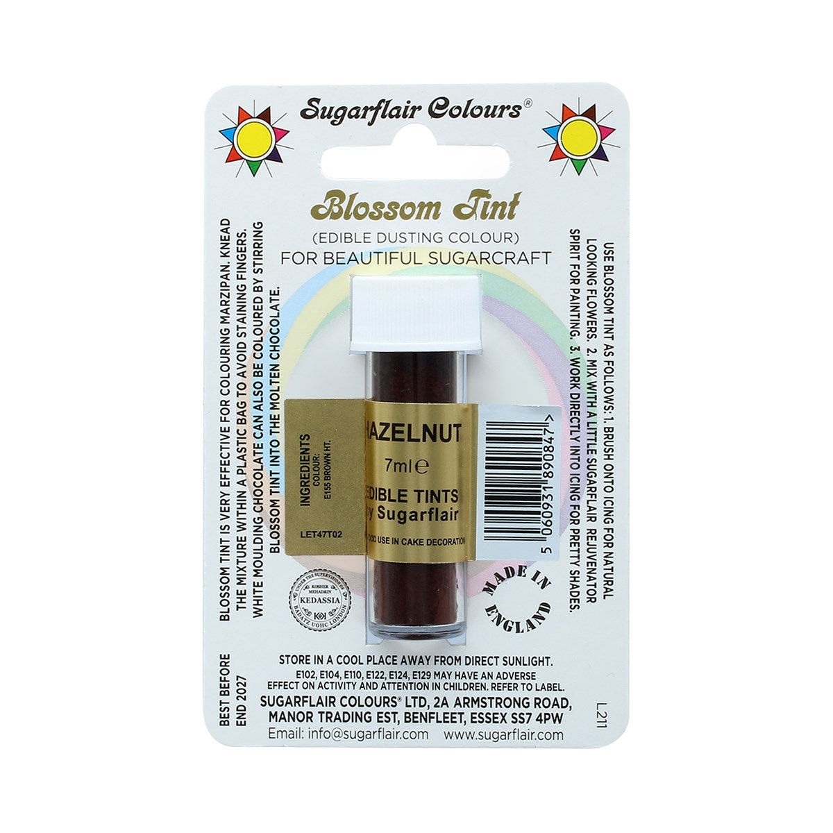 Hazelnut Sugarflair Edible Blossom Tint Colour 7ml