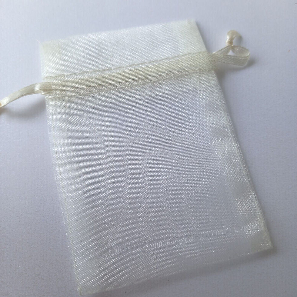 Thumbnail: Ten Pack of Sheer Organza Favour Pouches,  Wedding Favours  100mm x 75mm