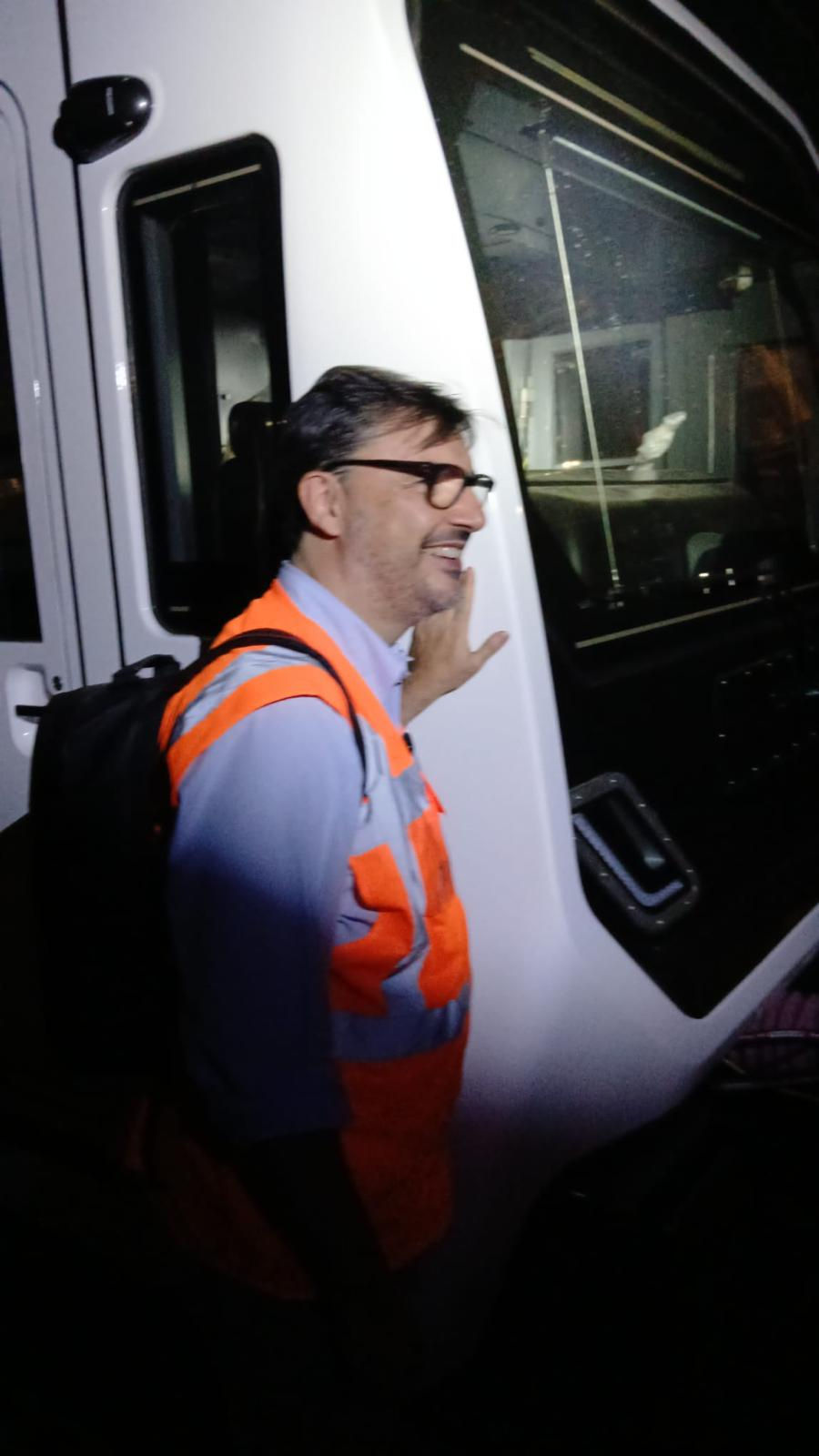 L'assessore Patanè assiste all'arrivo del secondo treno Hitachi