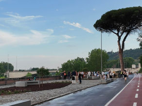Inaugurato l'ultimo parco d'affaccio con terrazze sul Tevere, pista ciclabile e area fitness