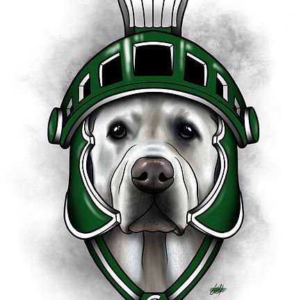 Michigan state fan dog