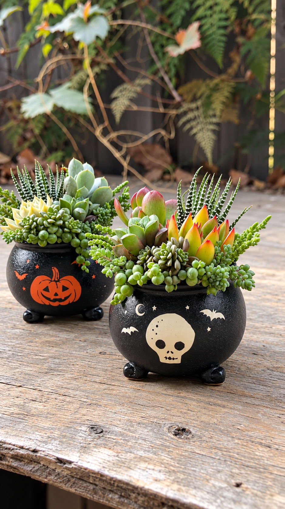 Skull Cauldron Succulent Design