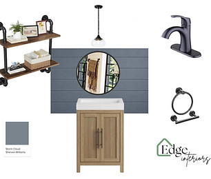 Half Bathroom Mood Board - Edge Interiors