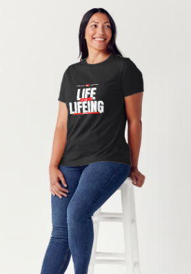 Thumbnail: Life is Lifeing (Block) Black T-Shirt