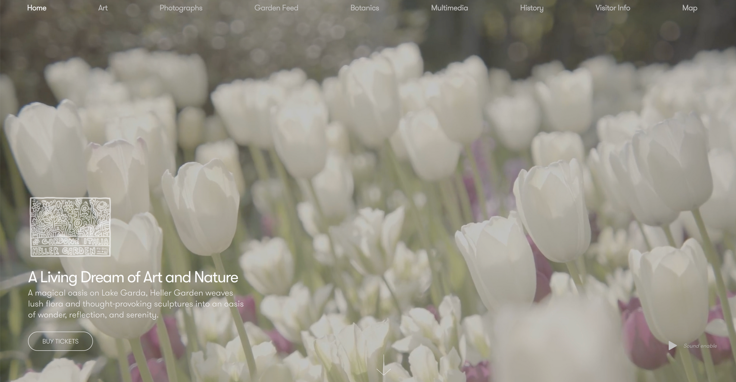 Screenshot or Official Image for hellergarden.com - Home | Heller Garden | Botanical Garden | Gardone Riviera