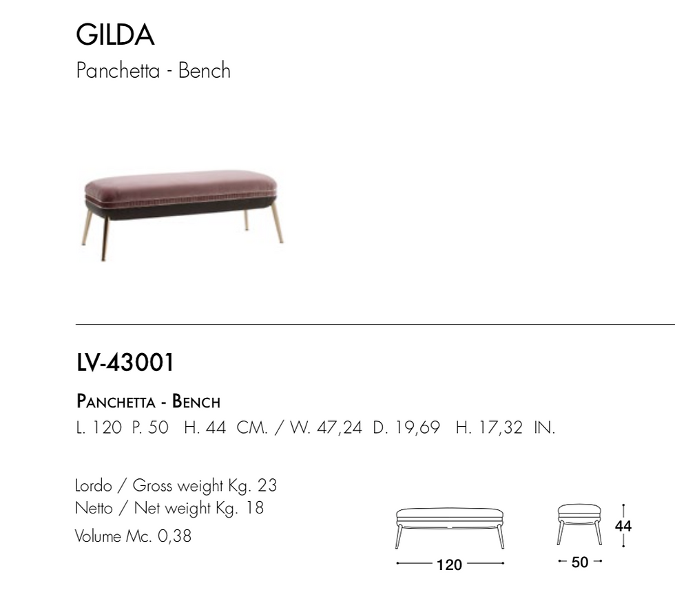 Miniatura: Panchetta Gilda by Volpi scheda tecnica
