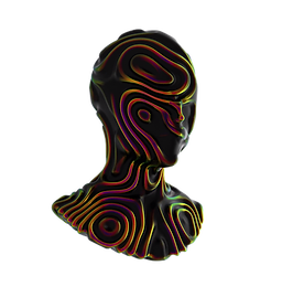 Persona stilizzata con onde elettromagnetiche
