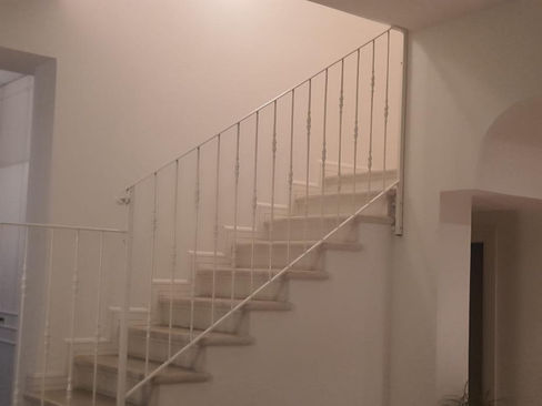 White indoor railing