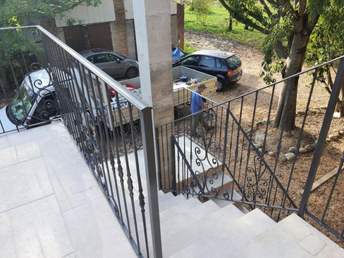 Wrought iron outdoor railing