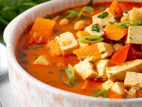 Tofu and chickpea slow cooker stew