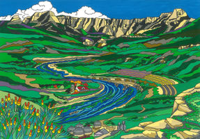 Amphitheatre, Drakensberg
Acrylic on paper
A3: 297 x 420 mm
(11.7 x 16.5 in)