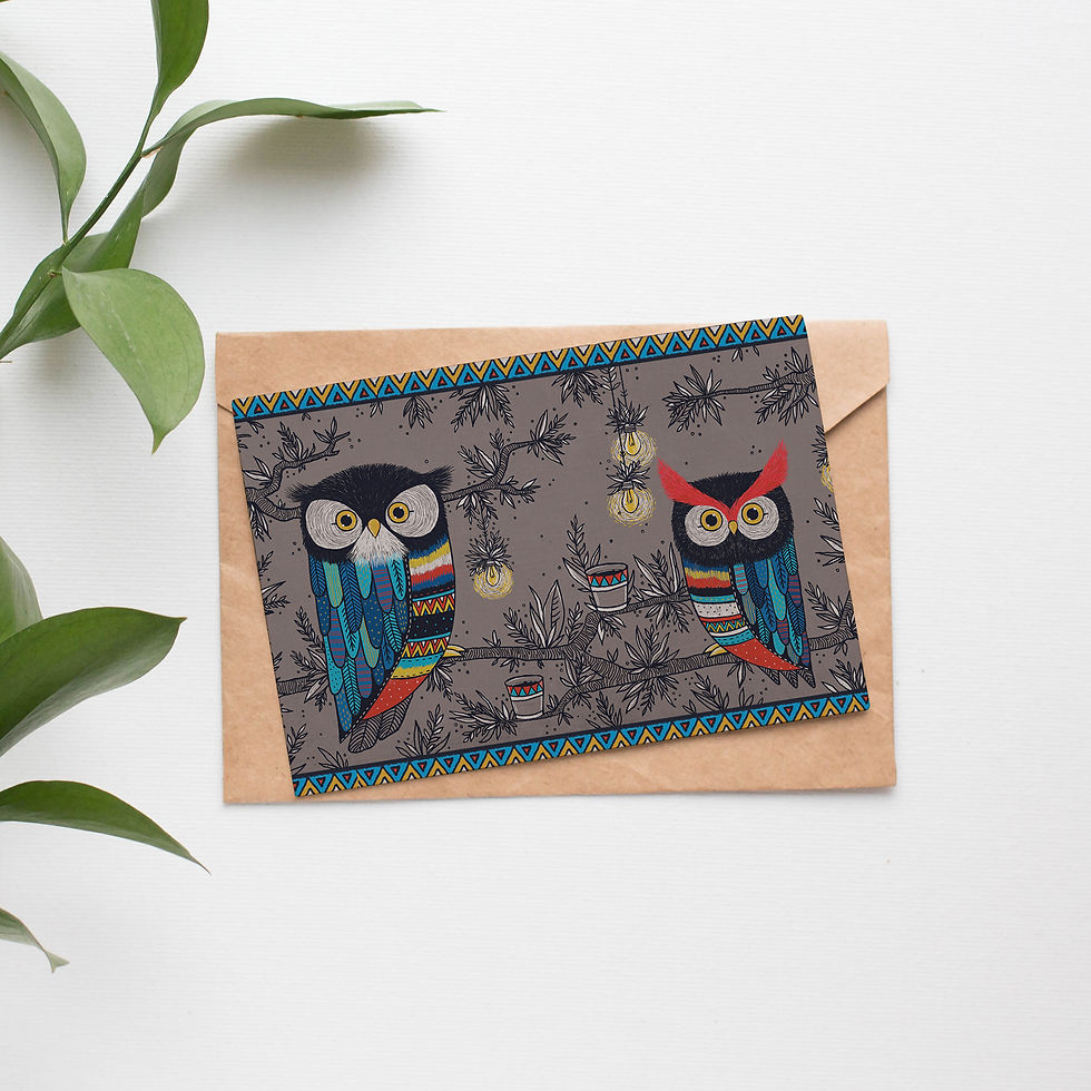 Thumbnail: Coffee Owls Postcard