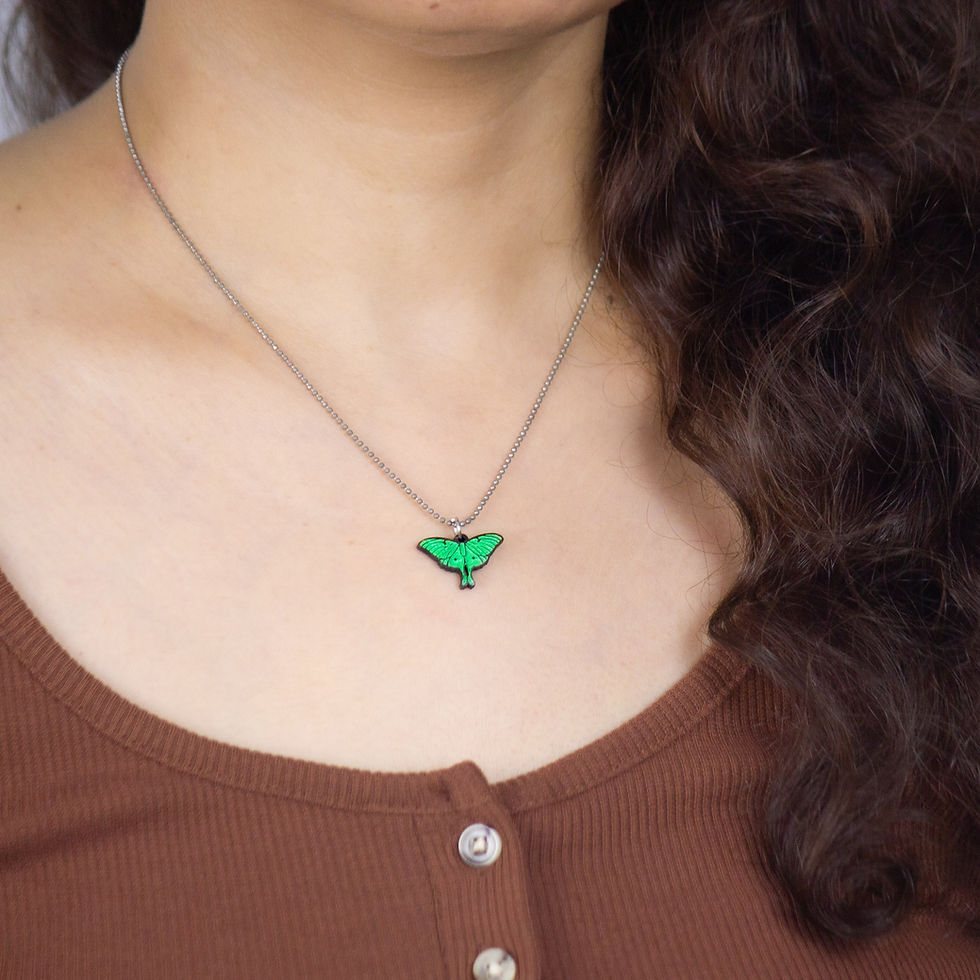 Thumbnail: Luna Moth Coconut Shell Pendant