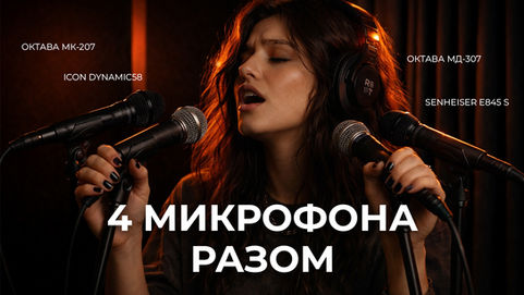 Сравниваем 4 концертных ручных микрофона. Октава МК-207, МД-307, Senheiser e845 S, ICON DYNAMIC58