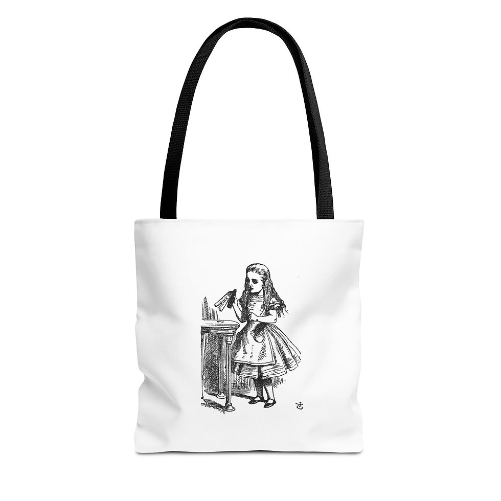 Lewis Carroll Alice In Wonderland Drink Me Tote Bag
