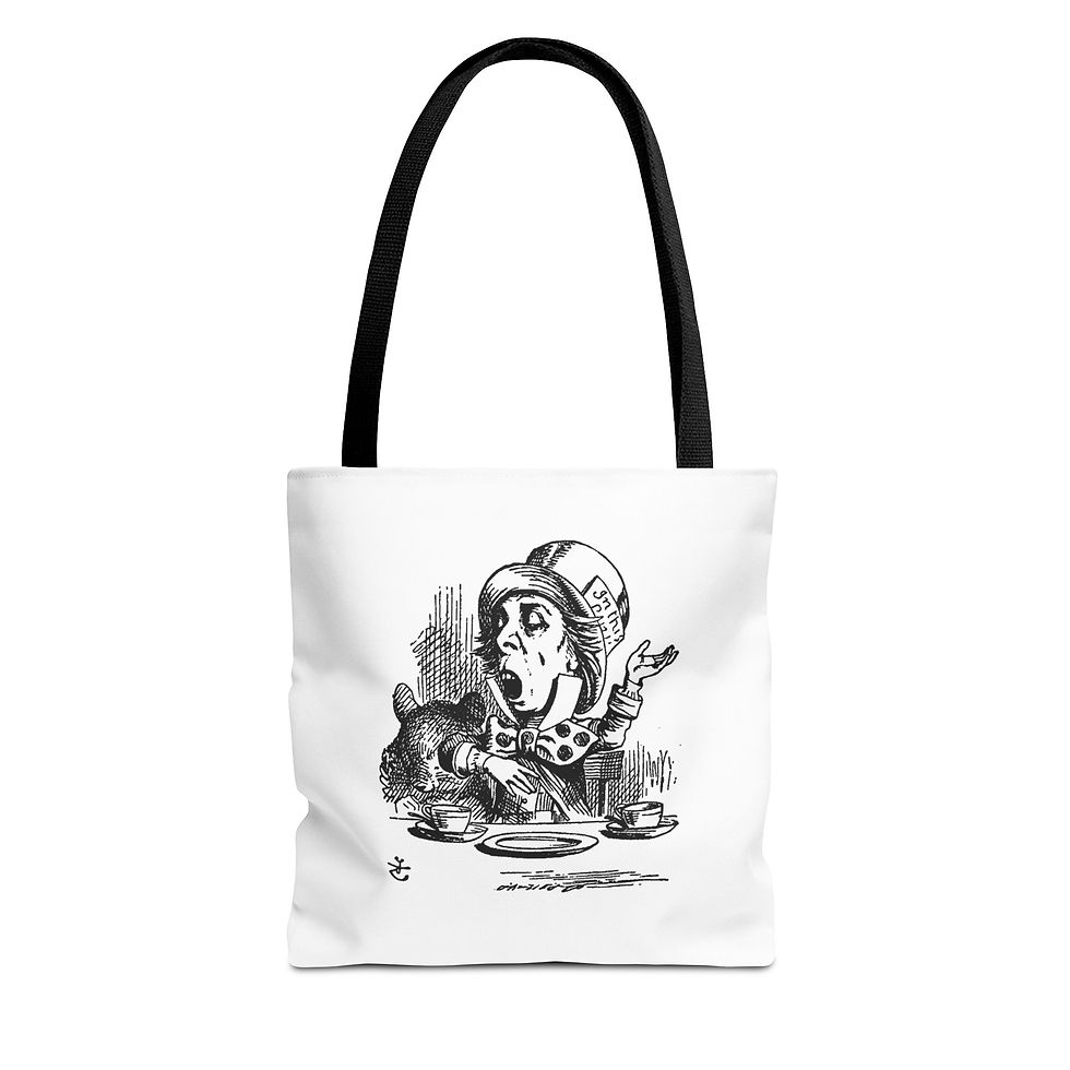 Alice's Adventures in Wonderland Mad Hatter Mad Tea Party Tote Bag