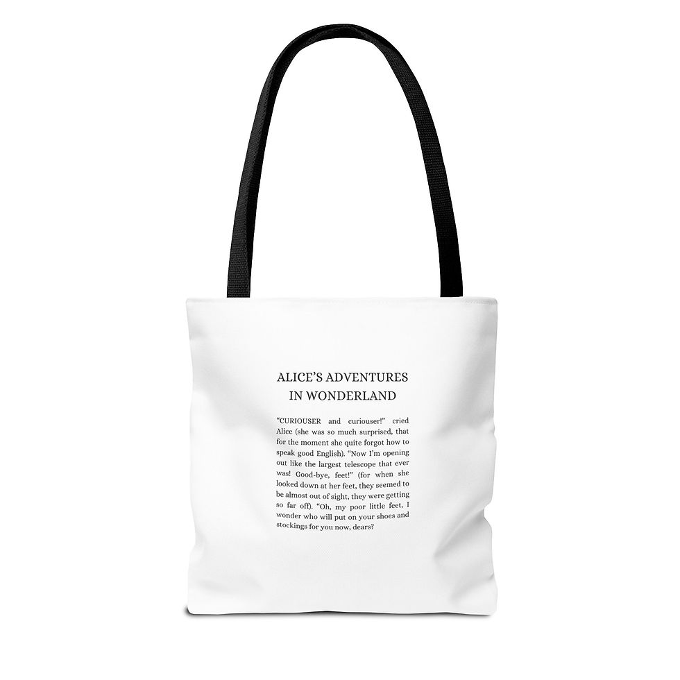 Alice In Wonderland Alice Grows Tall Tote Bag