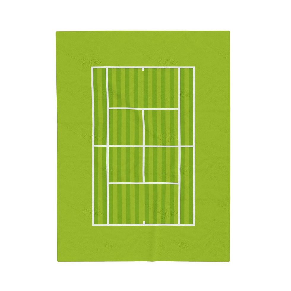 Wimbledon Tennis Court Blanket - Top