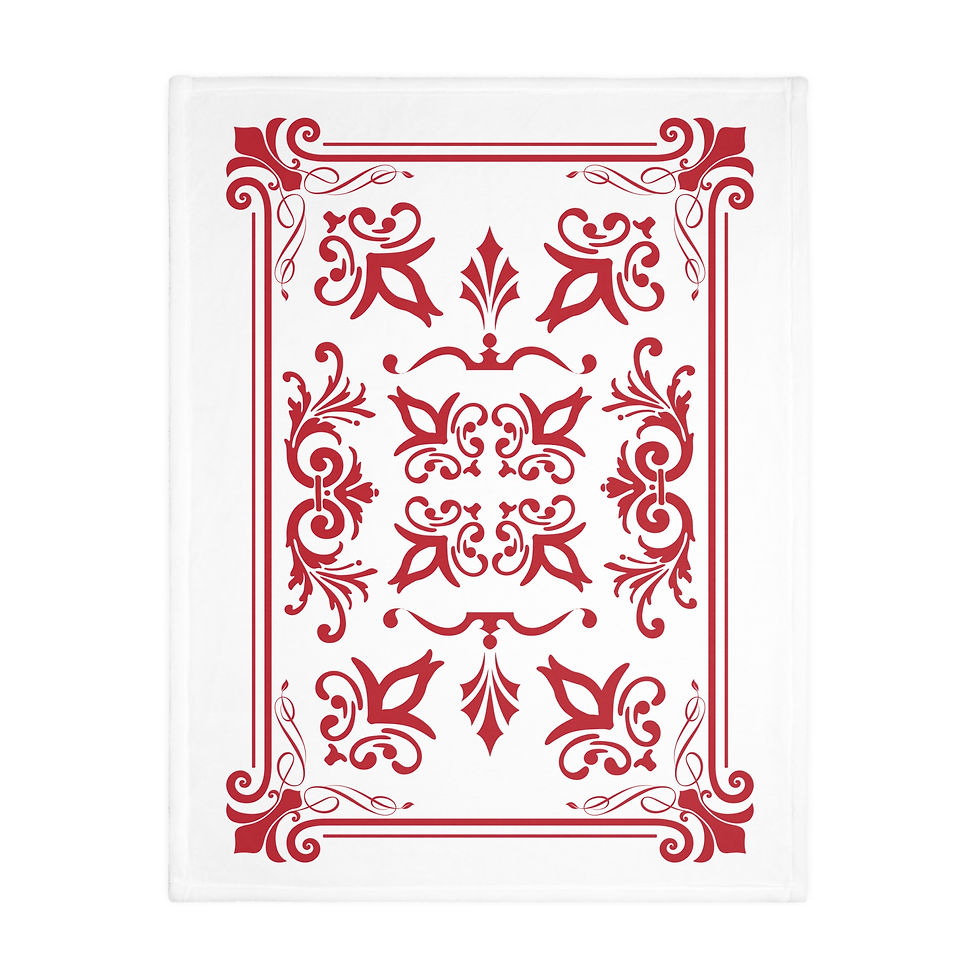 Ace of Hearts Playing Card Blanket Back