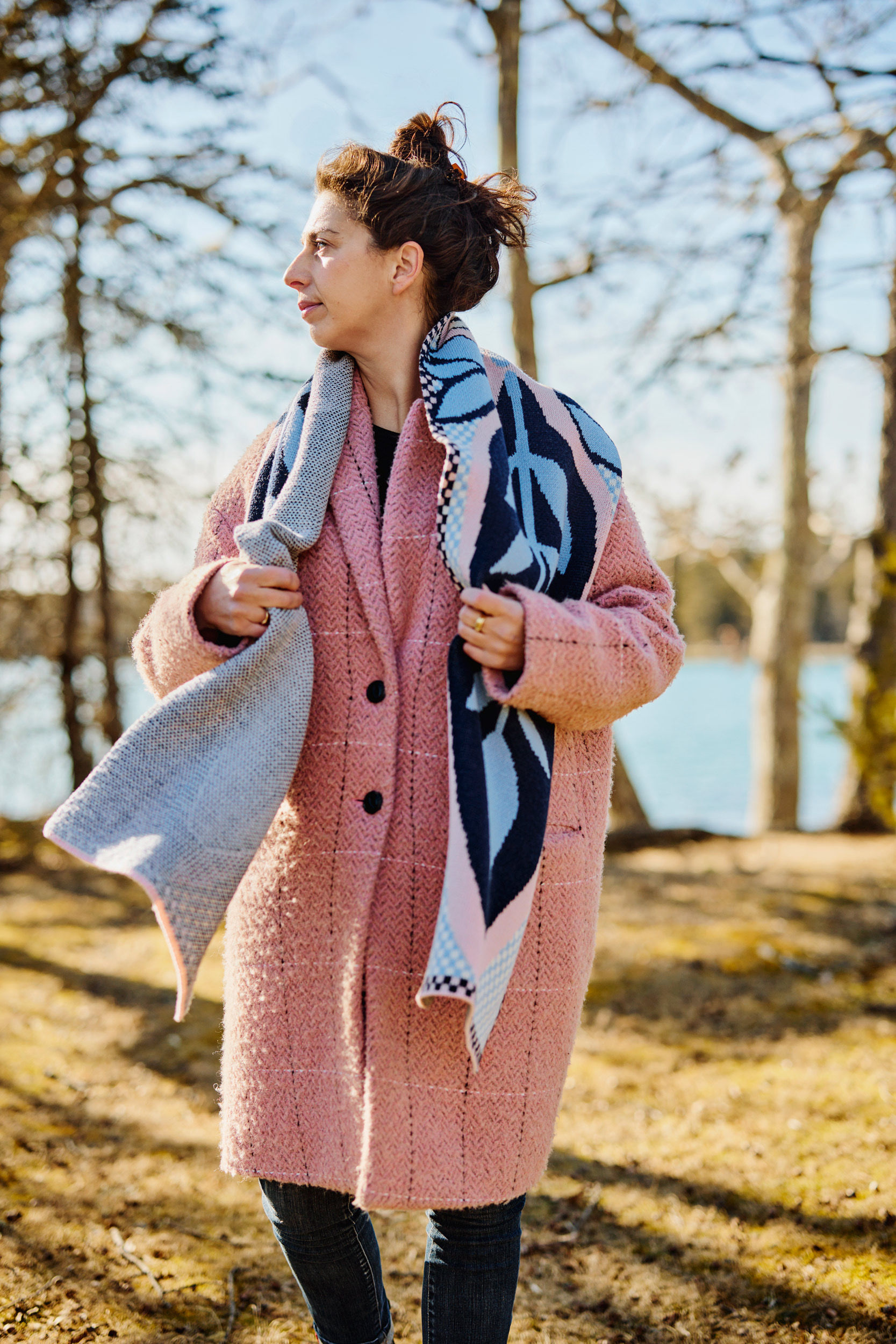 Merino Wool Scarf "Midnight"