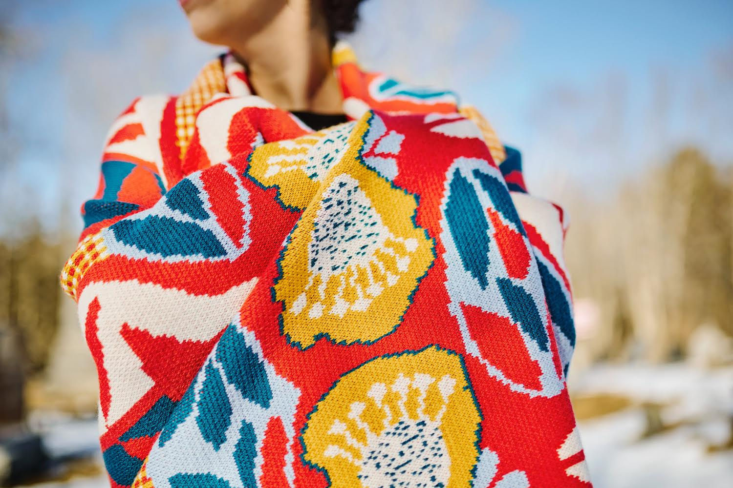 Merino Wool Throw Blanket “Duet”