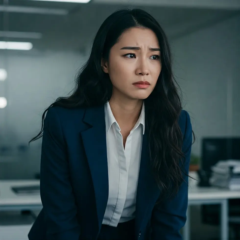 A stressed woman who needs chiropractic care in Toronto