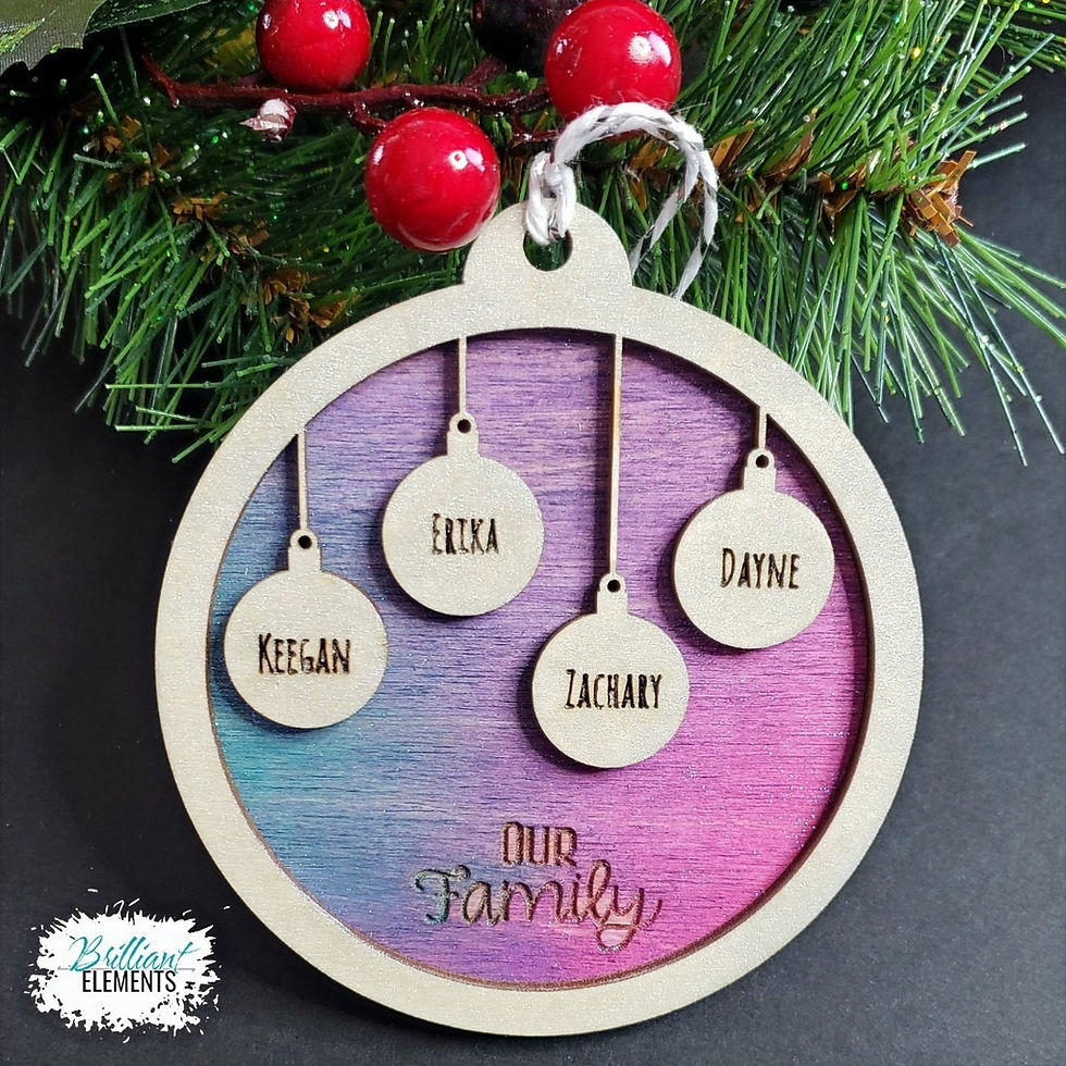 Thumbnail: Personalized Christmas Circle Ornament
