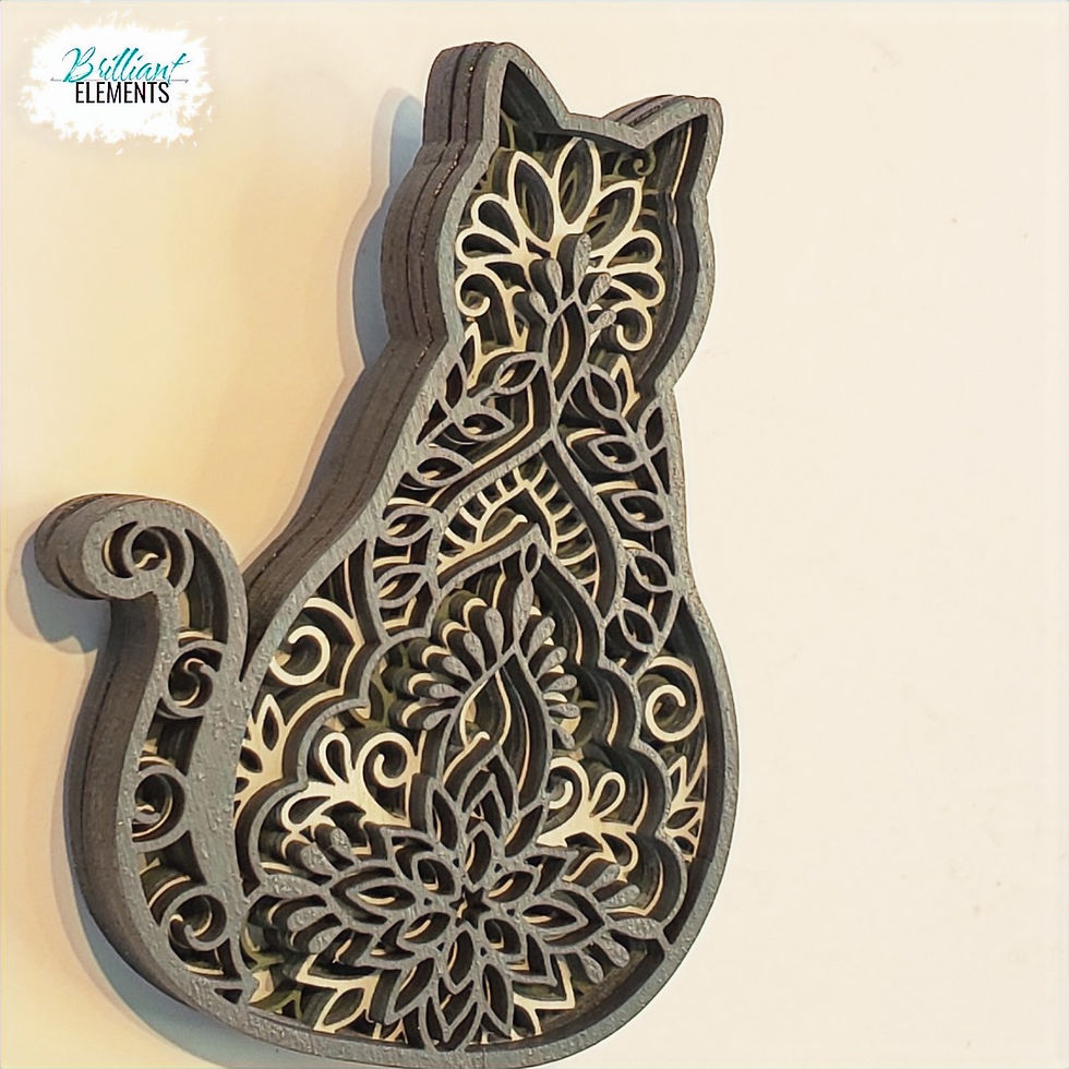 Thumbnail: Sitting Mandala Cat Magnet