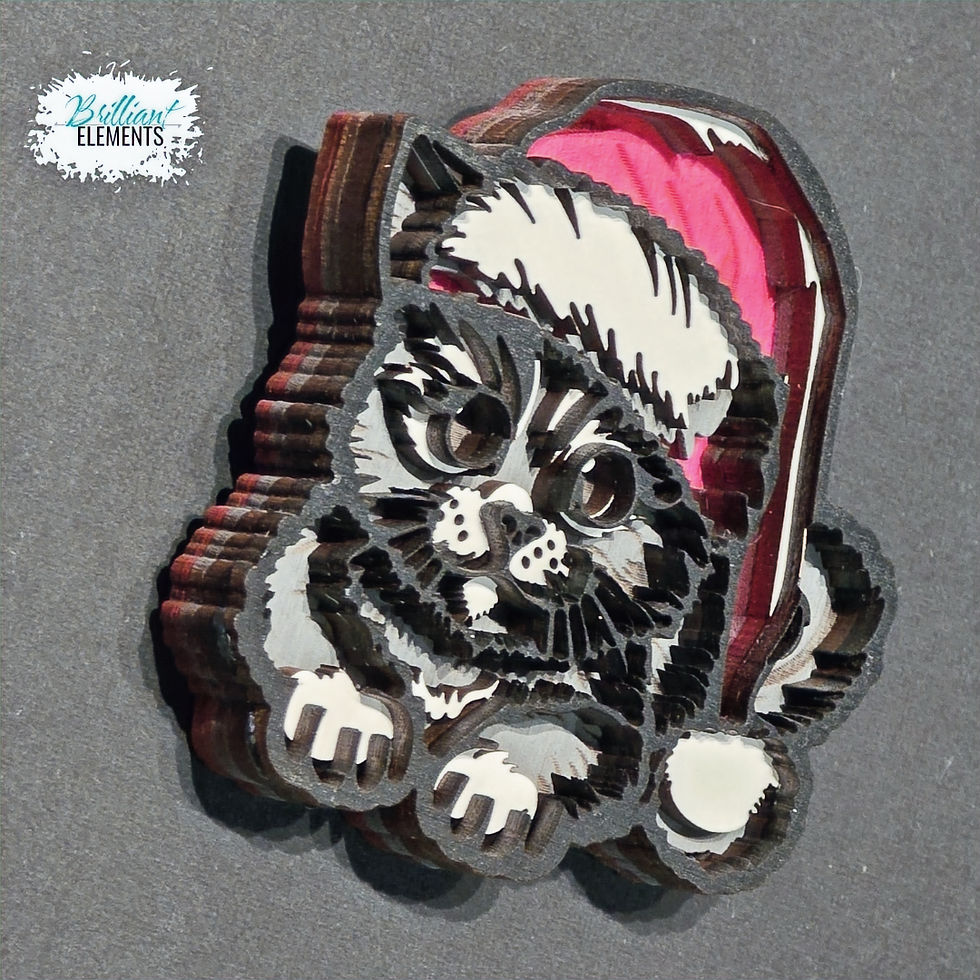 Thumbnail: Cat in the Christmas Hat Magnet