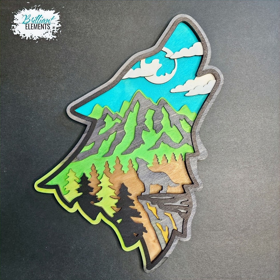 Wolf Scene Silhouette