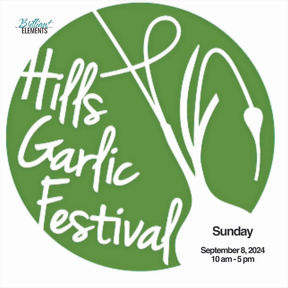 29th Annual Hills Garlic Festival - September 8
