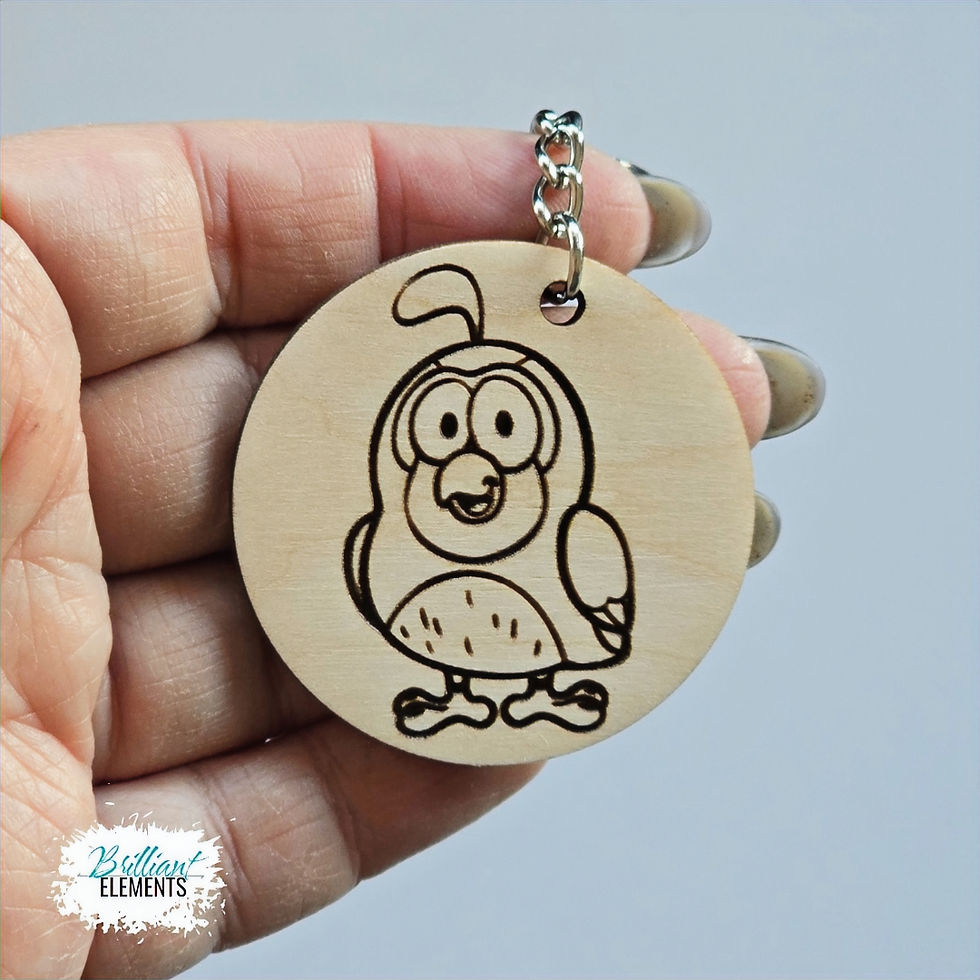 Cartoon Quail Keychain
