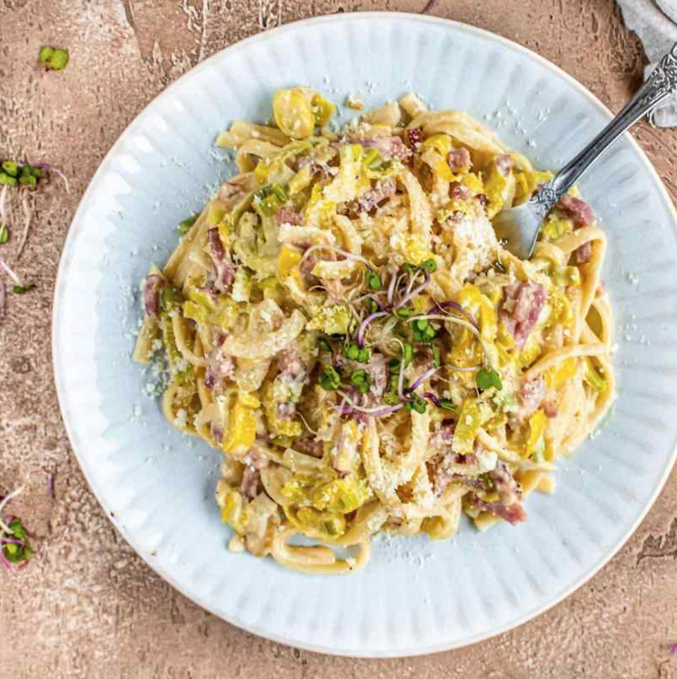 Les linguines au poireau