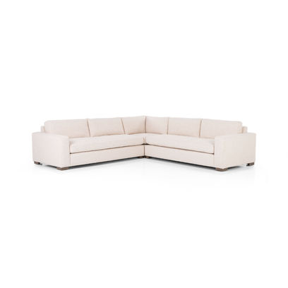 Boone ivory three piece sectional