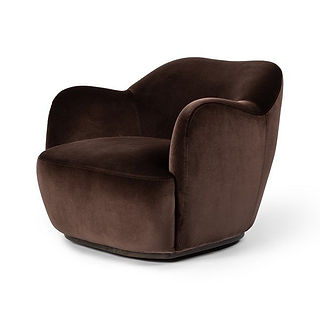 Living room chair in cocoa color