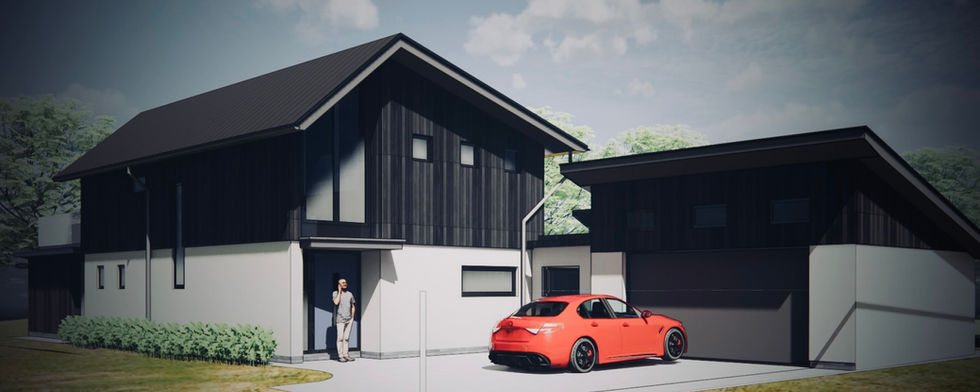 rendered image of self build dwelling