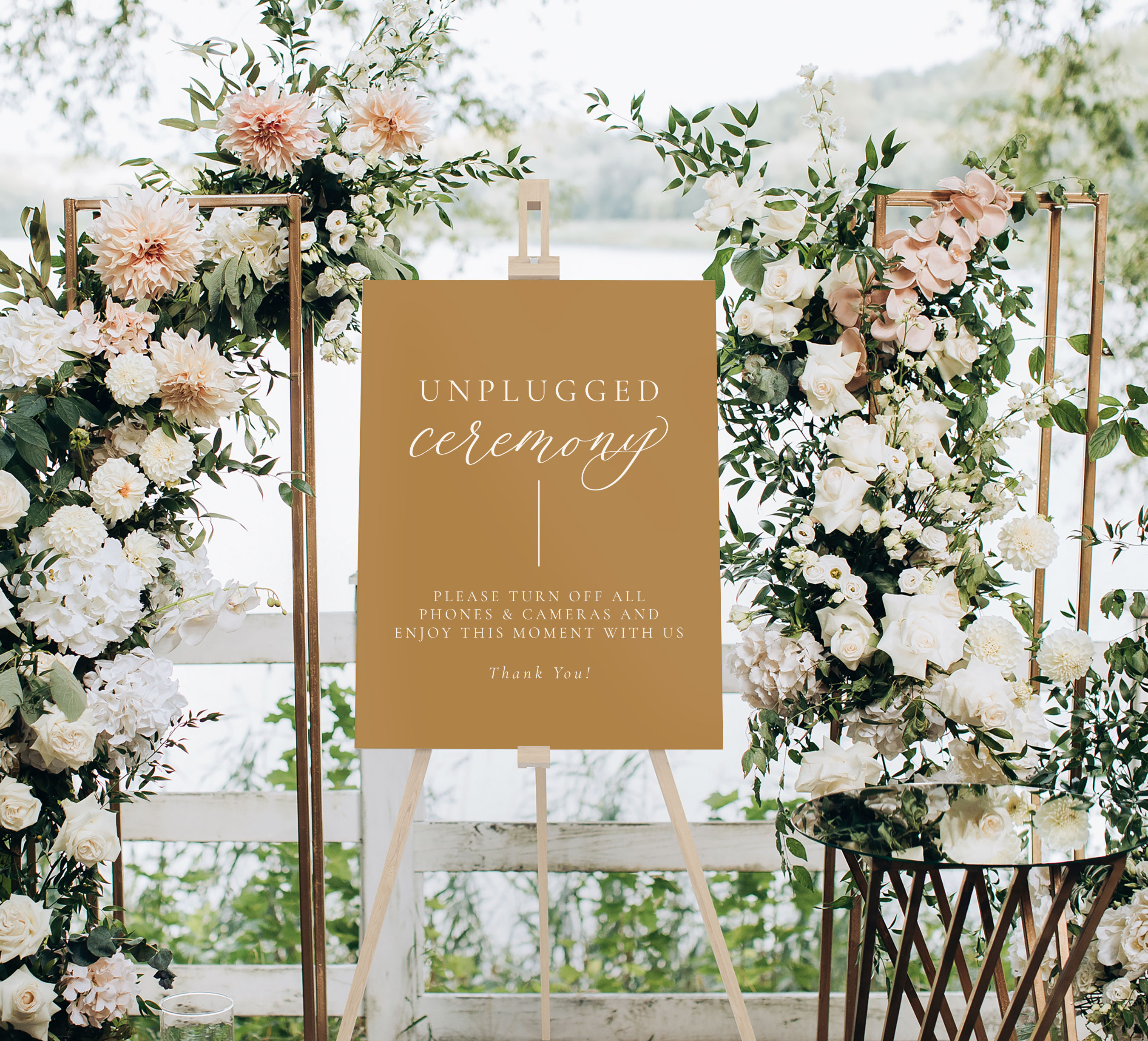 Modern Unplugged Wedding Ceremony Sign