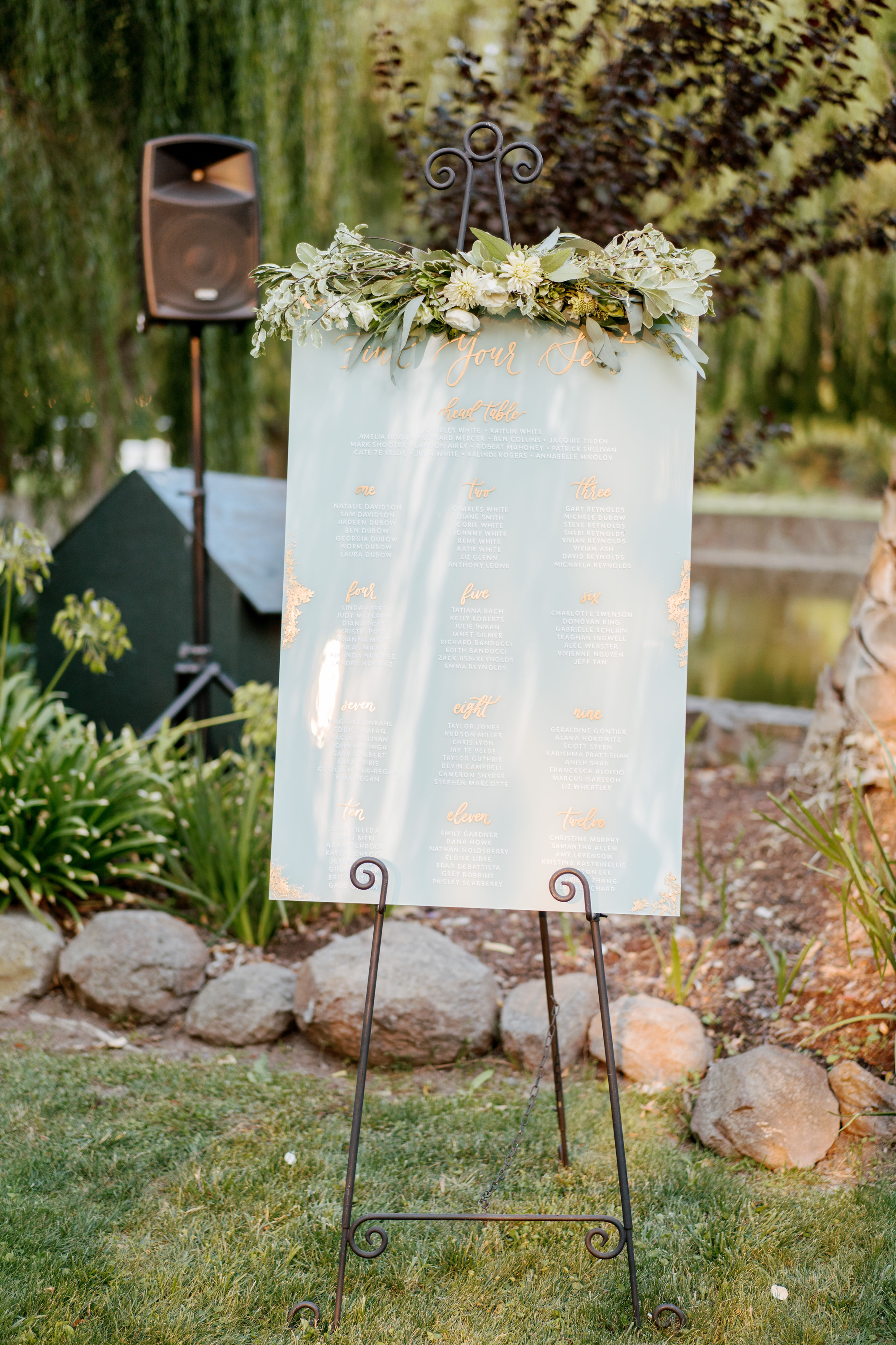 Find Your Seat Seating Chart With Foiled Accents