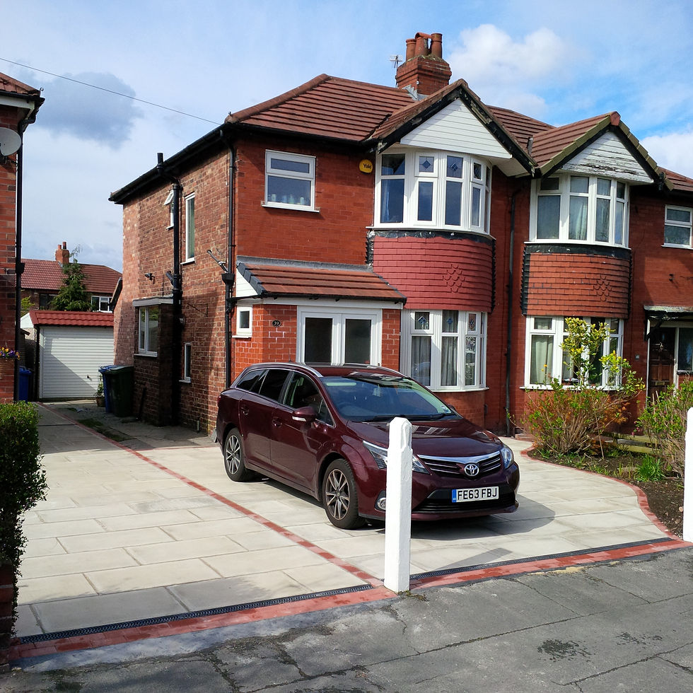 Flagged driveway altrincham manchest