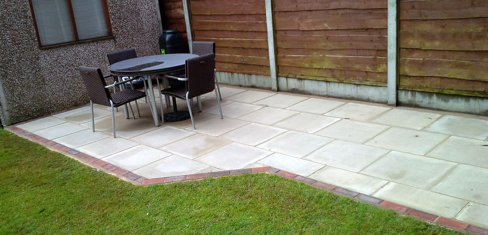 flagged patio