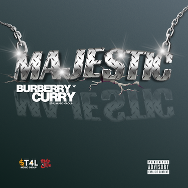 Majestic cover art by Burberry Curry, featuring silver text and chain breaking the ground