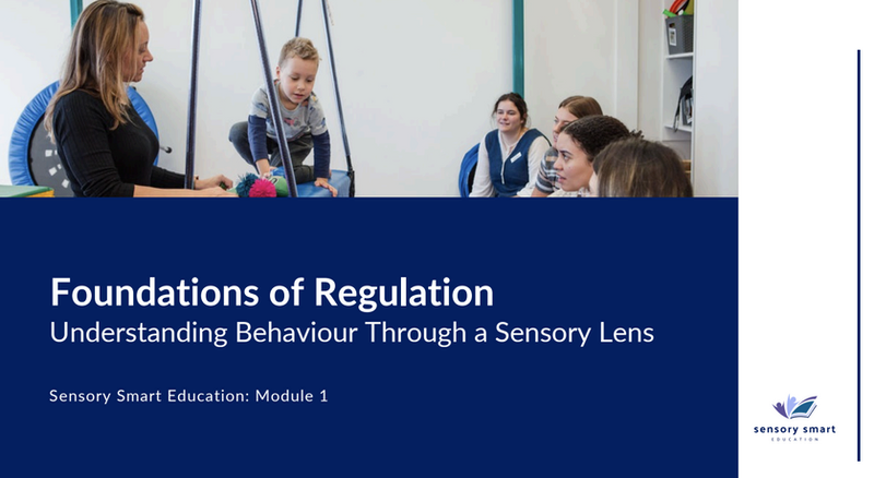 PPT cover with the title "Foundations of Regulation: Understanding behaviour through a sensory lens"