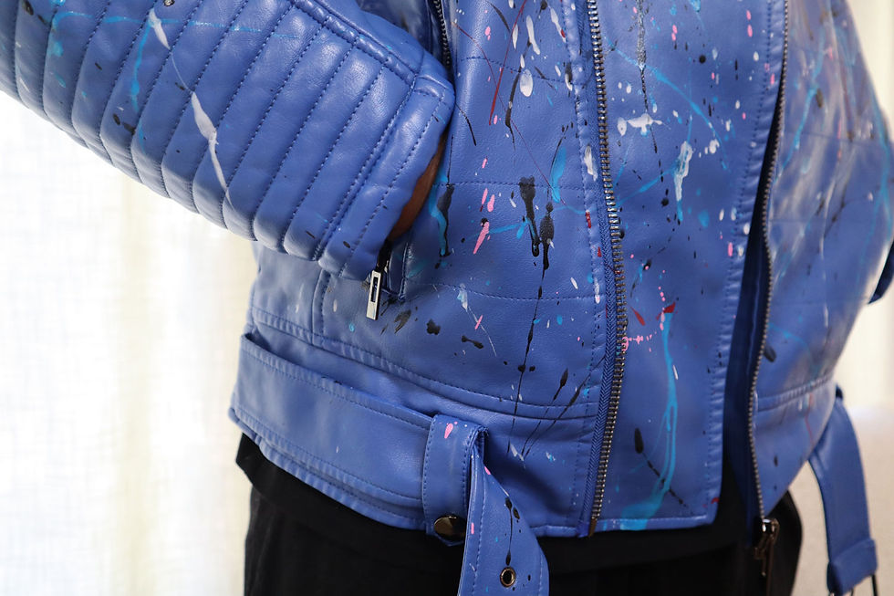 Thumbnail: Miami Nights Moto Jacket (Cobalt Blue)