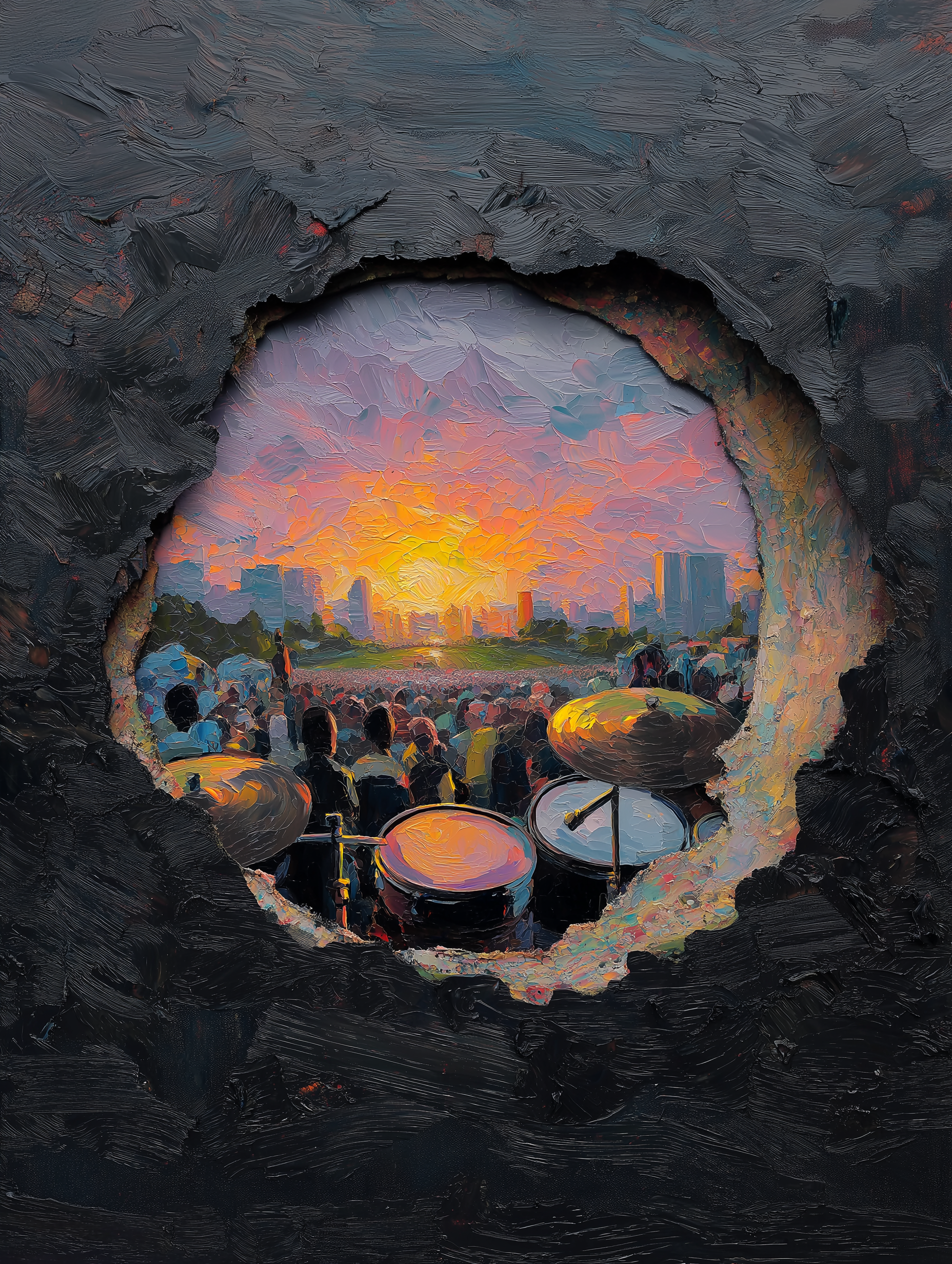 Drummers POV– 18X24 Canvas
